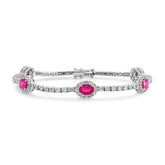 Ruby & Diamond Tennis Bracelet - Dracakis Jewellers